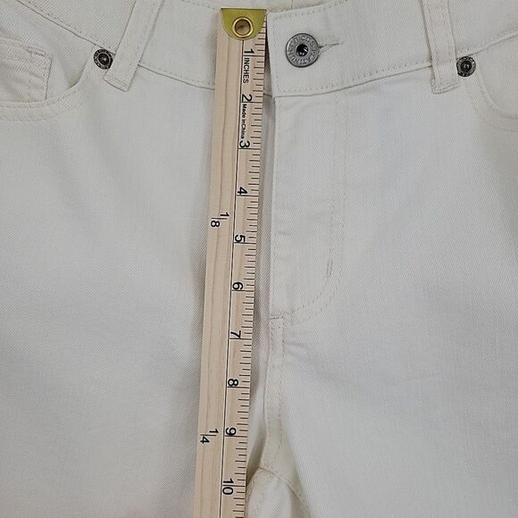 Chico's Womens Straight Leg Jeans Size 1 Regular Winter White Measures 26x29 - Picture 9 of 11
